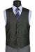 Vinci Men's Charcoal Grey Basic Suit Vest - USA Men's Outlet