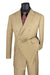 Vinci Men's Double-Breasted Gangster Pinstripe Suit in Camel - USA Men's Outlet