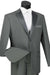 Vinci Men's Grey Classic 2-Button Poplin Tuxedo - USA Men's Outlet