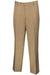 "Vinci Men's Khaki Wool-Feel Dress Pants - Regular Fit, Flat Front" - USA Men's Outlet