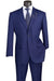 Vinci Men's Modern Fit Blue Suit with 2-Button Closure - USA Men's Outlet