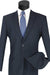 "Vinci Men's Navy Blue 2-Button Poplin Suit - Slim Fit Class". - USA Men's Outlet