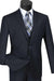 "Vinci Men's Navy Slim-Fit Vested 2-Button Suit" - USA Men's Outlet