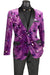 Vinci Men's Paisley Sequin Floral Slim Fit Prom Jacket, Purple - USA Men's Outlet