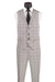 "Vinci Men's Slim-Fit Glen Plaid Summer Suit in Light Grey" - USA Men's Outlet