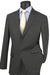 Vinci Men's Ultra Slim Fit Charcoal Grey Stretch Suit - USA Men's Outlet