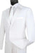 Vinci Men's White 2-Button Tuxedo in Classic Poplin - USA Men's Outlet