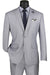 Vinci Mens 2-Button Light Grey Suit | Modern Fit Smart Style - USA Men's Outlet