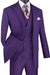 Vinci Purple Plaid Men's 2-Button Double-Breasted Suit Vest - USA Men's Outlet