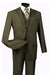 Vinci's 2-Button Olive Vested Suit: Stylish & Refined Menswear - USA Men's Outlet