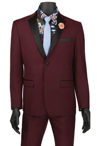"Sergio" Wine Tuxedo (2-Piece Set)