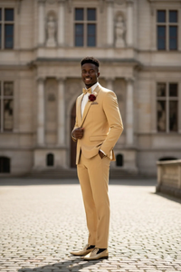 Light Gold Shawl Lapel Tuxedo by Spectrum – Elegant 3-Piece Formal Wear