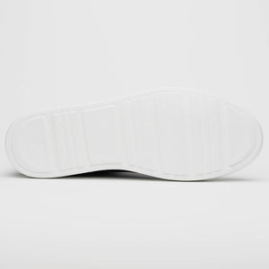 Zelli Vivo Tumbled Calfskin Sneakers in Navy with Contrast Soles