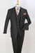 Apollo King Black Denim Suit: Two-Button Peak Lapel Vested