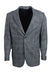 "Grey Plaid Men's Blazer by Stacy Adams with Two-Button Style"
