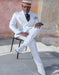 Linen Suit - Mens Summer Suits in White - Beach Wedding Peak Lapel