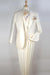 White Wide Peak Vested Suit by Apollo King: Super 150's Merino Wool - USA Men's Outlet