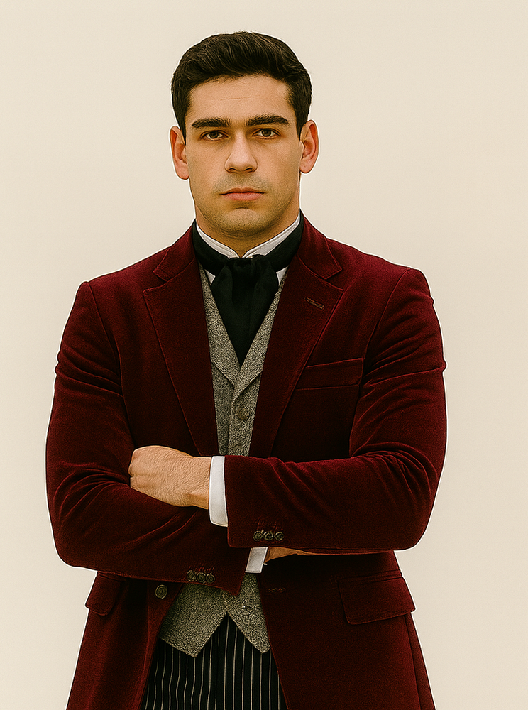 Wine Velvet Roderick Smoking Jacket – Mens Evening Wear