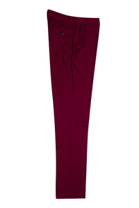 Men's Stacy Adams Vested Burgundy Suit | Classy 1-Button Peak Lapel