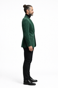 Zacchi Men’s Hunter Green Micro Suede Sport Coat