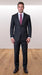 Statement Men's Modern Fit 2 Piece 100% Super 200 Wool Suit Peak Lapel in Black - image 8