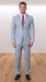 Statement Men's Modern Fit 2 Piece 100% Super 200 Wool Suit Peak Lapel in Grey - image 8