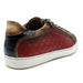 Zelli Brezza Crocodile Embossed Calfskin Perforated Sneakers in Red