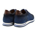 Zelli Costa Suede and Crocodile Brogue Sneakers in Navy