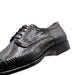 Zelli Giovanni Genuine Lizard Cap Toe Brogue Dress Shoes in Brown