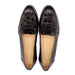 Zelli Tuscany Genuine Caiman Crocodile Penny Loafer in Nicotine